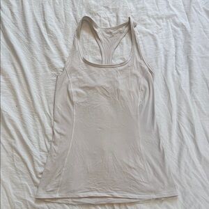 Lululemon white T strap tank. Layering piece.